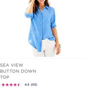 Lilly Pulitzer Sea View Button Down Top